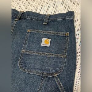 Carhartt Relaxed Fit Holter Dungaree Jeans Utility Workwear Size 36 x 29”
